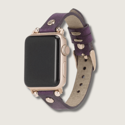 Apple Watch Deep Purple Leather Strap - Detroit