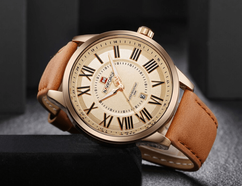 Universal Waterproof Watch With Details Of Great Design Numbers And Date Display Perfect Gift