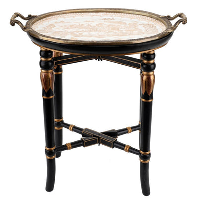 Ormolu Collections Golden Toile Tray Table