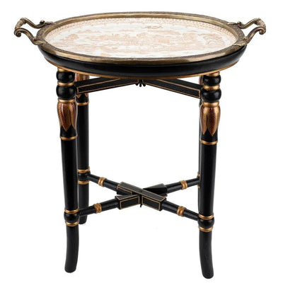 Ormolu Collections Golden Toile Tray Table