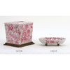 Ormolu Porcelain Tissue Box in Bronze - Pink Primrose