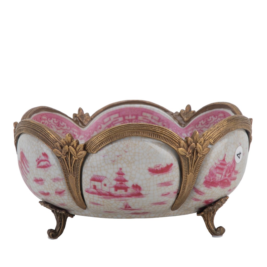 Pink Willow Ormolu Bowl Basin With Bronze