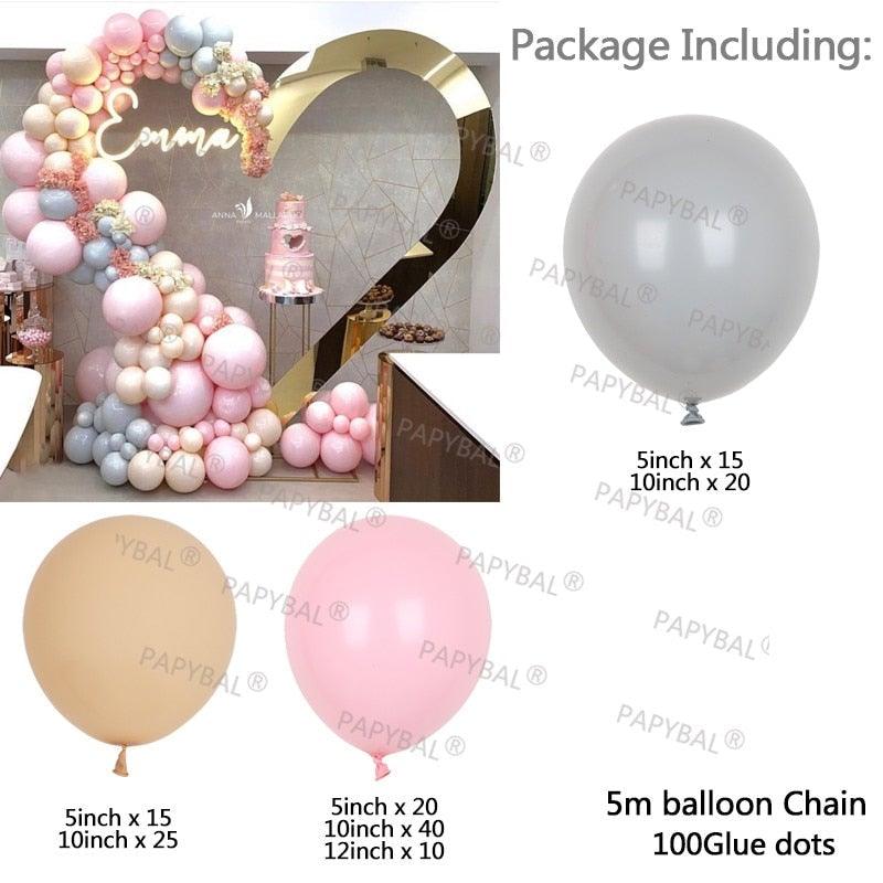 147pcs Pink Heart Shape Garland Arch Balloons Kit For Wedding Birthday Party Baby Showers Gender Reveal Girls Party Bridal Shower Girl Birthday Ballon Decoration