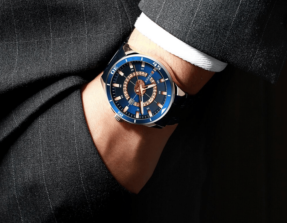 Men's Modern Sports Waterproof Watch Luxury Unique Design Fluorescent Hands Perfect Gift