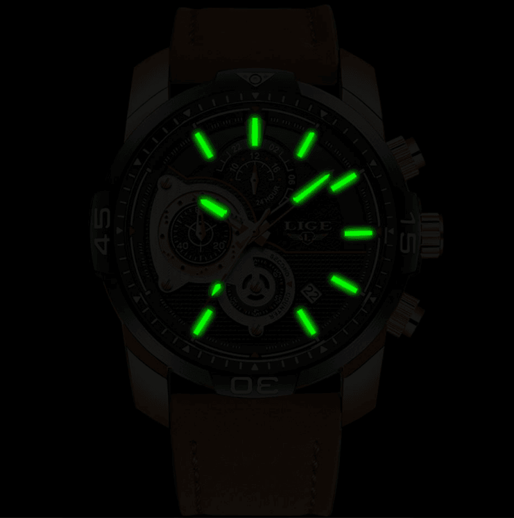 Men's Elegant Waterproof Watch With Leather Straps Business Style Watches Unique Design Perfect Gift For Your Man
