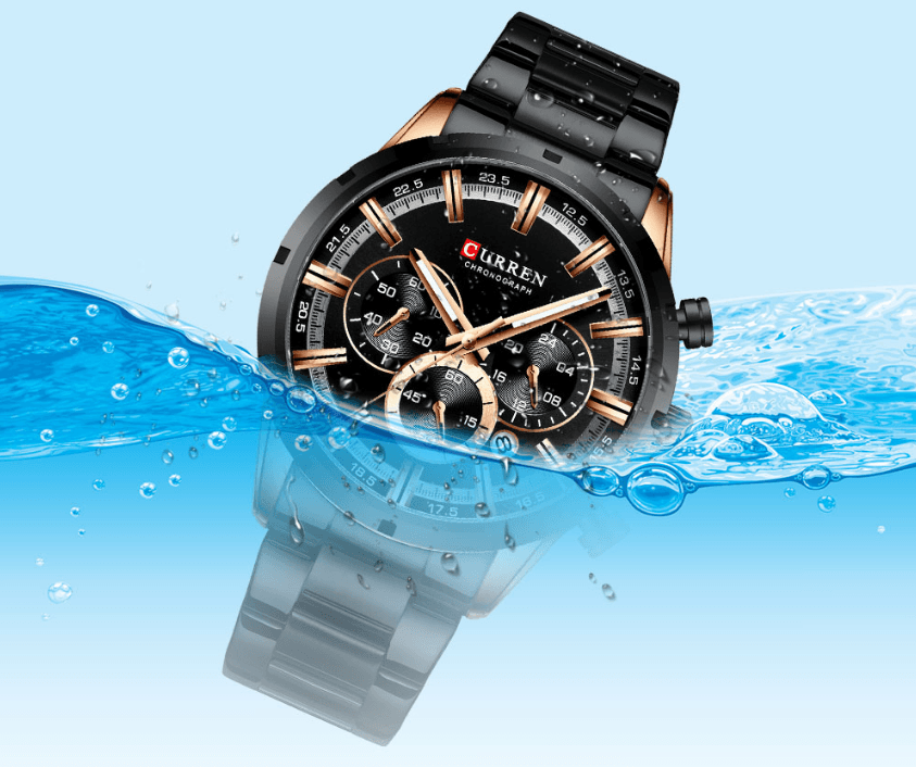 Men's Sports Waterproof Stainless Steel Watch With Chronometers And Special Date Display Unique Design Perfect Gift