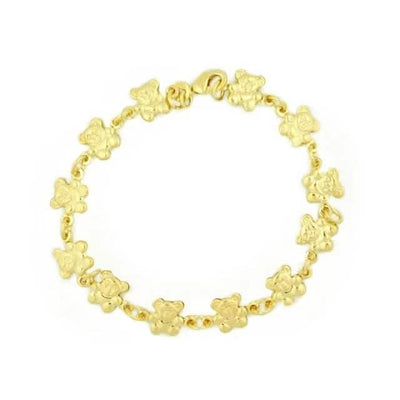 14k Gold Teddy Bracelet 7.5
