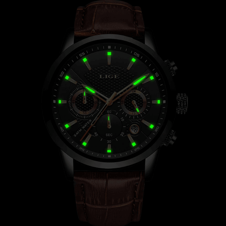Men's Waterproof Watch With Chronometers Day View Sport Analog Watches Excellent Look Perfect Gift For Him