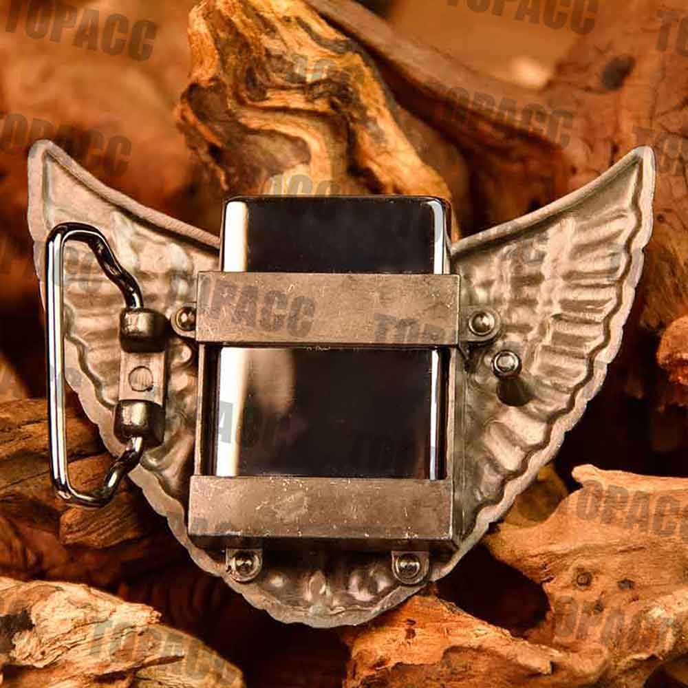 Western Metal Lighter Belt Buckle