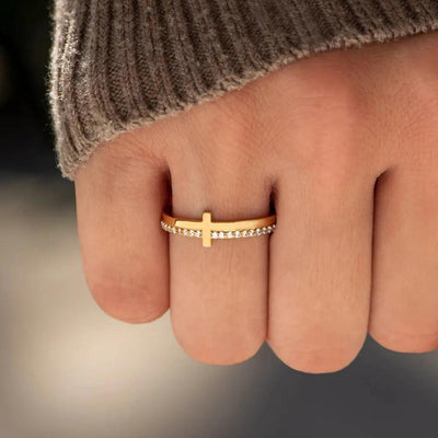 925 Sterling Silver Cross Ring