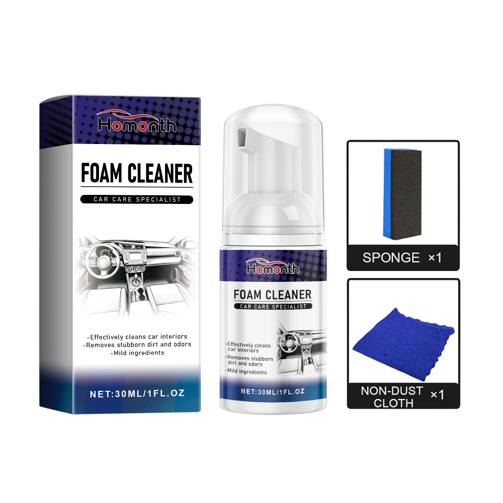 Car Interior Cleaner, Car Interior Seat Cleaning And Maintenance Brightening Decontamination Refurbishing Agent