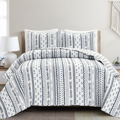 Hygge Stripe 3 Piece Quilt Set