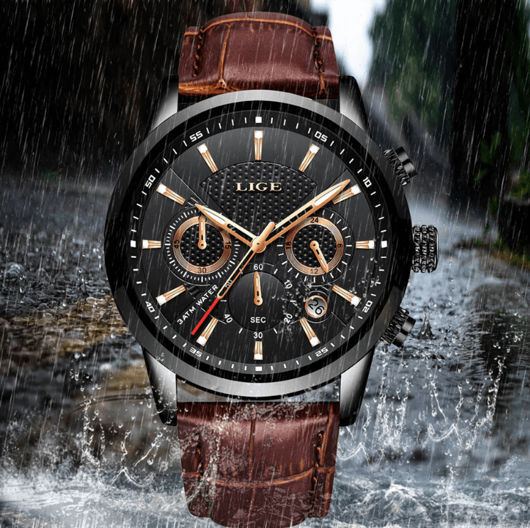 Men's Waterproof Watch With Chronometers Day View Sport Analog Watches Excellent Look Perfect Gift For Him