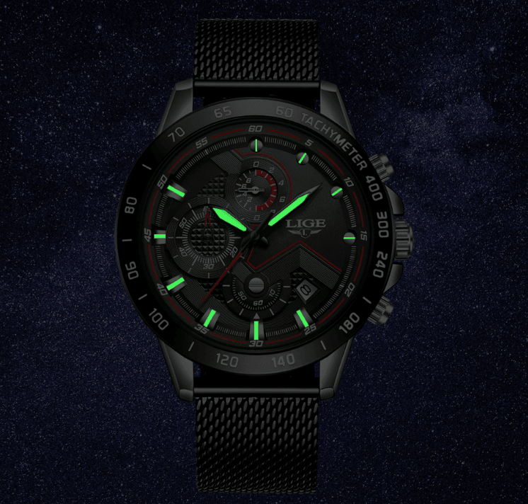 Men's Sports Waterproof Watch With Stainless Steel Bracelet Unique Design Perfect Gift For Your Man