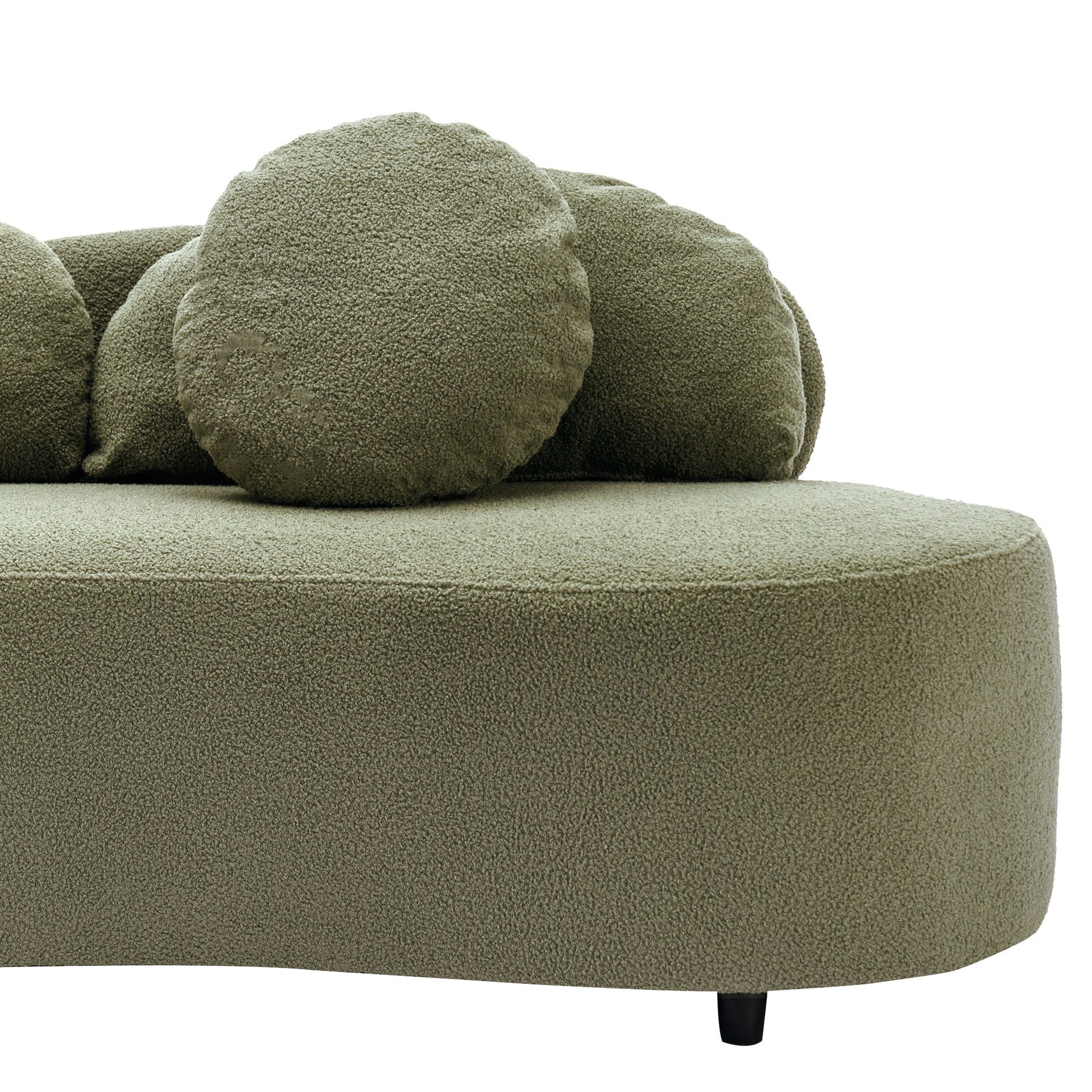 103.5' Modern Living Room Sofa Lamb Velvet Upholstered Couch Furniture for Home or Office(Old SKU:SG000860AAF),Green