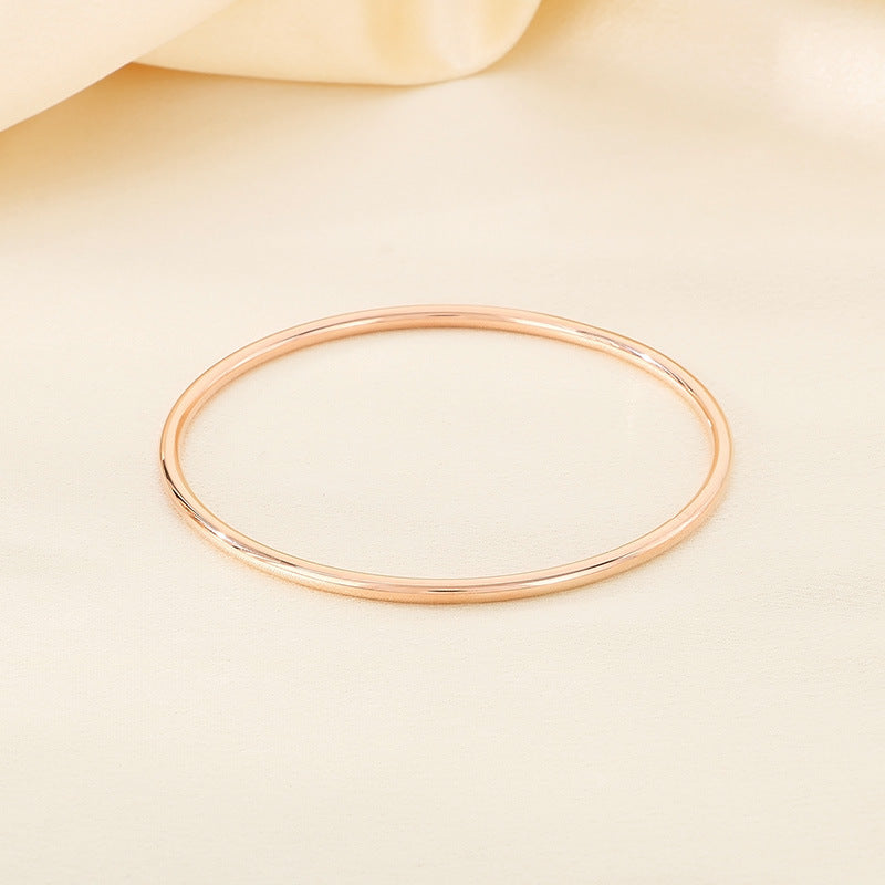 3mm smooth plain circular ring bracelet with multiple layers for wearing wristbands and accessories
