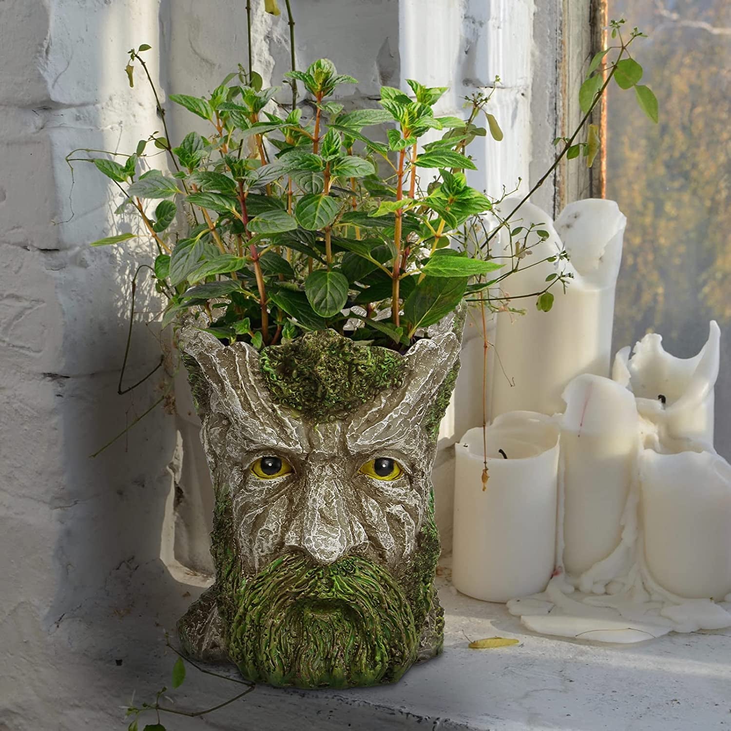 EIIORPO Tree Face Planter-Old Man Tree Face Garden Pots