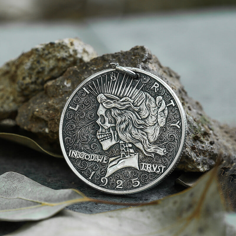 1925 American Goddess Hobo Nickel Pendant