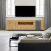 70 inch modern TV stand with 3 cabinets and drawers, entertainment center can accommodate TVs under 80 inches