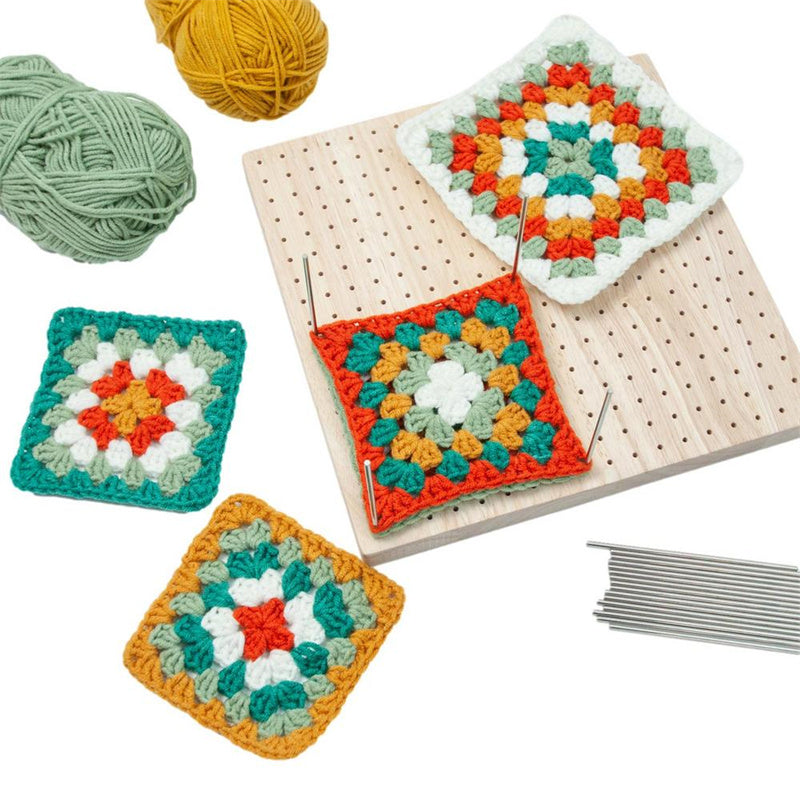 Wooden blocking board Manual wool grid board With 324 Small Holes For Setting Sewing