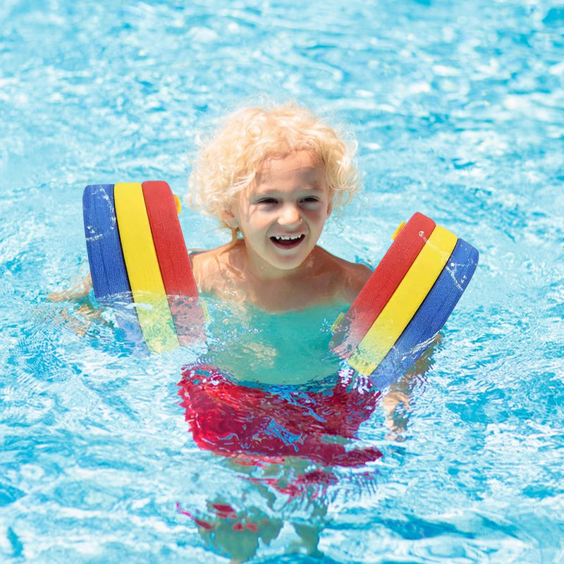 Kids' swim belt: 6 EVA discs/pack, for 3 - 14yo, 15 - 30kg rings.