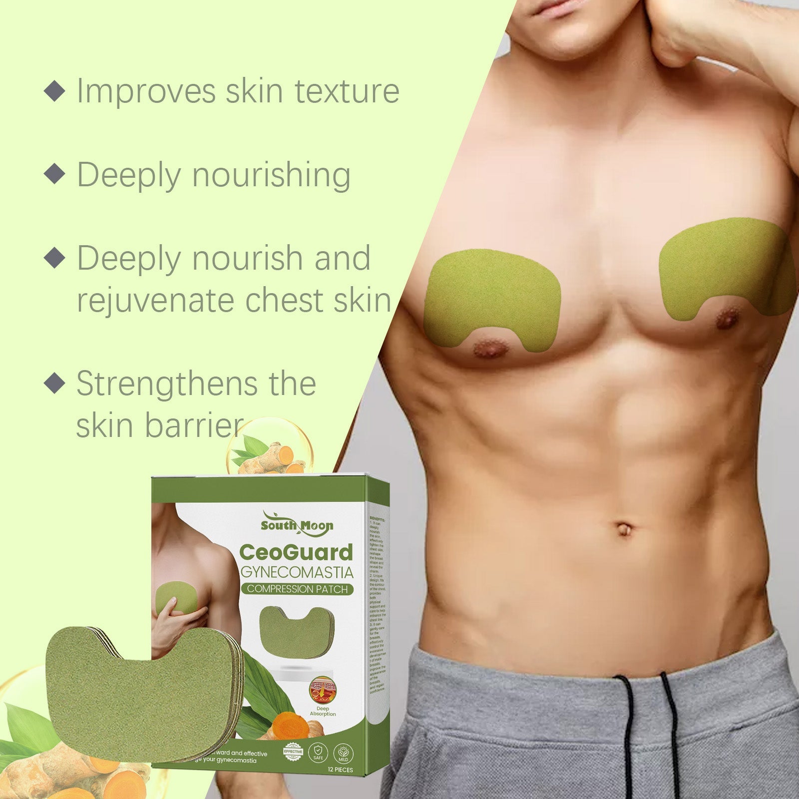 Men's Breast Care Adhesive Firming Skin To Lift Contour Men's Chest Care Shaping Adhesive