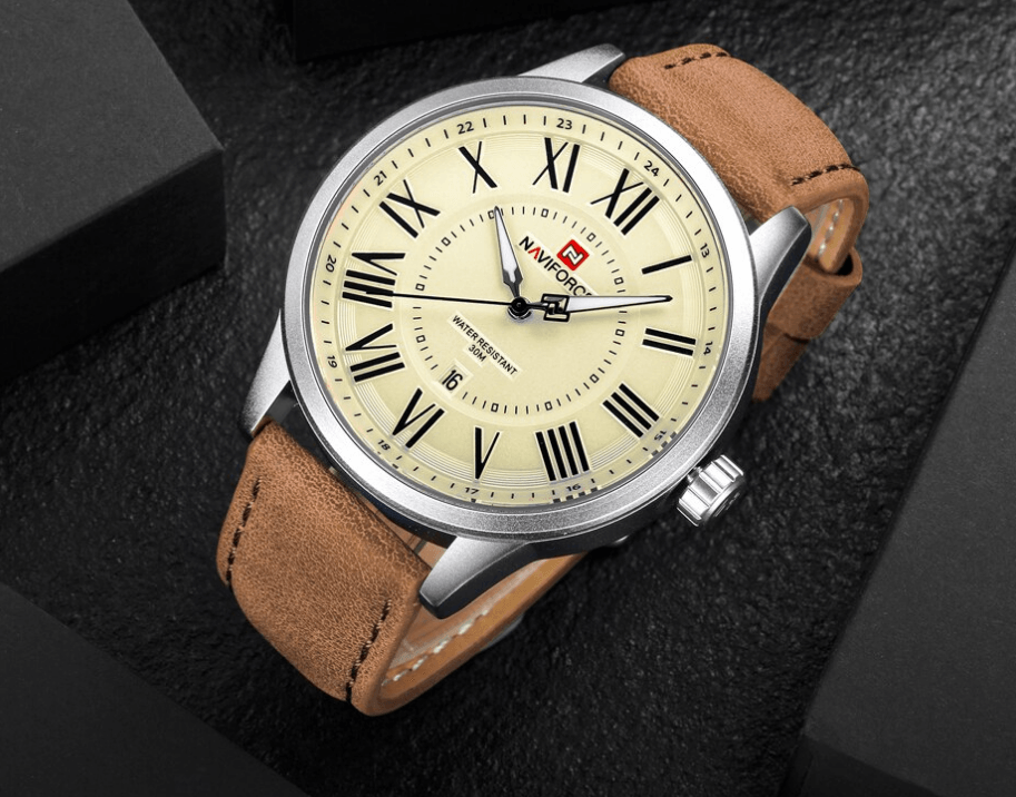 Universal Waterproof Watch With Details Of Great Design Numbers And Date Display Perfect Gift