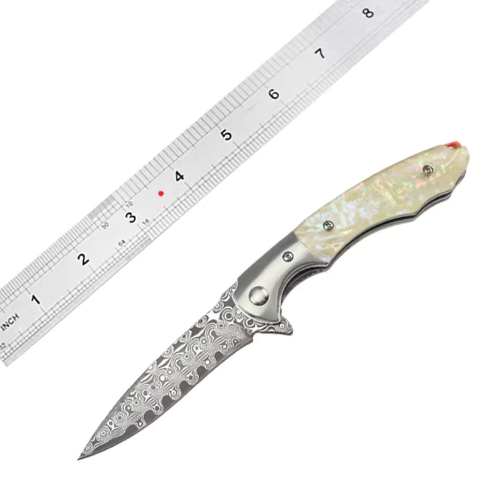 Pearl Japanese VG10 Pocket Knife with Clip & Mother of Pearl Handle