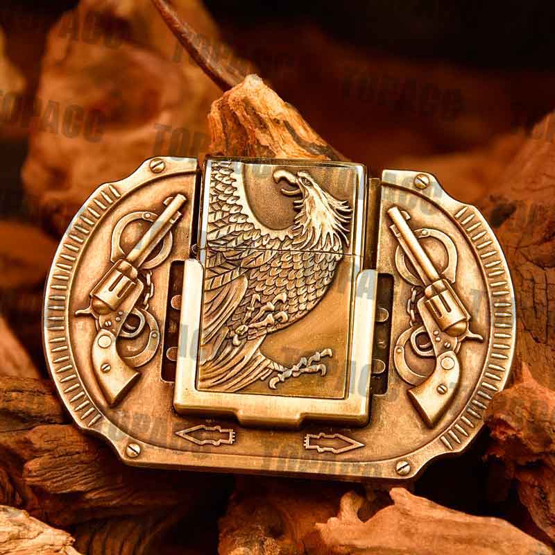 Western Metal Lighter Belt Buckle