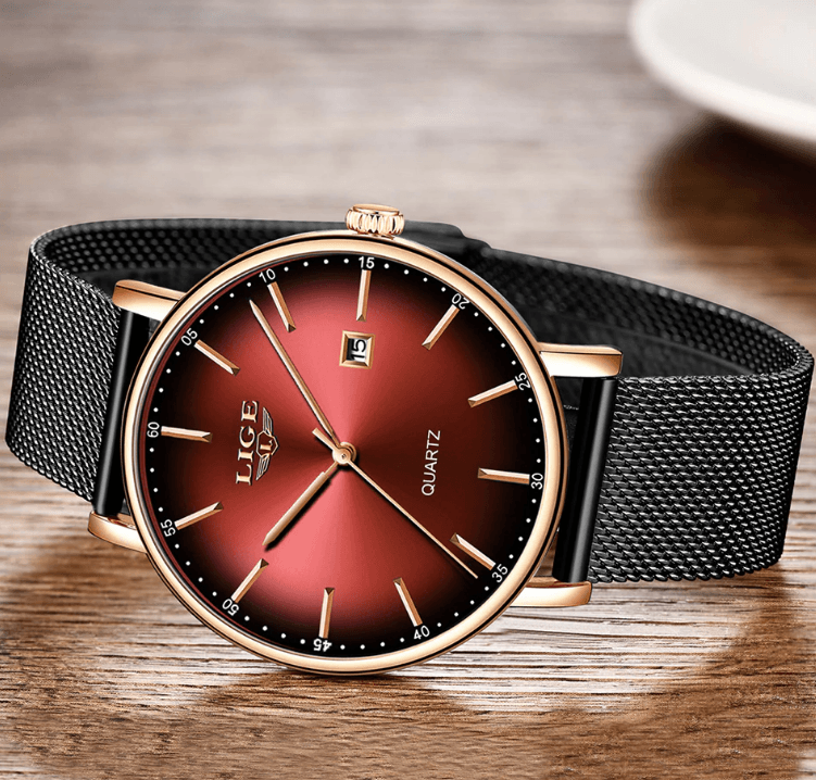 Men's Elegant Watch With Stainless Steel Straps And Special Date Display Excellent Look Unique Design Perfect Gift