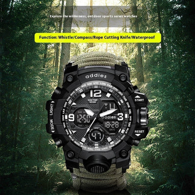 Military Survival Men Watch With Compass/whistle /scraper/Waterproof 30M Outdoor Men Sports G Style -Shock Watch Relogio Masculino