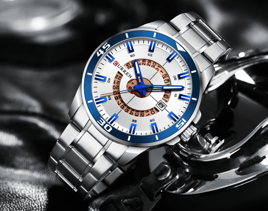 Men's Modern Sports Waterproof Watch Luxury Unique Design Fluorescent Hands Perfect Gift