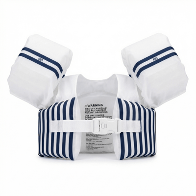 Floating Jackets with Sleeves for Pool or Beach | 1-3 Years | White & Blue