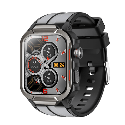 Rugged Smartwatch for Men 3ATM Waterproof Smartwatch 1.96 inch screen for Android and iOS Phones Fitness Tracker Watch with 100+ Sports Modes