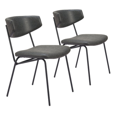 Charon Dining Chair (Set of 2) Vintage Black