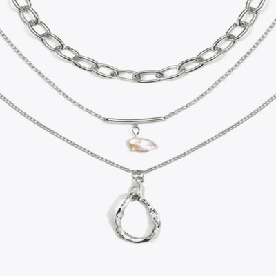 Want To Know You Better - Silver Triple-Layered Necklace