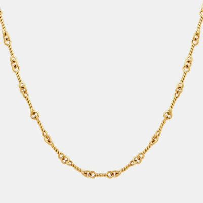 Gold Rope Link Chain Necklace