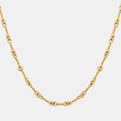 Gold Rope Link Chain Necklace