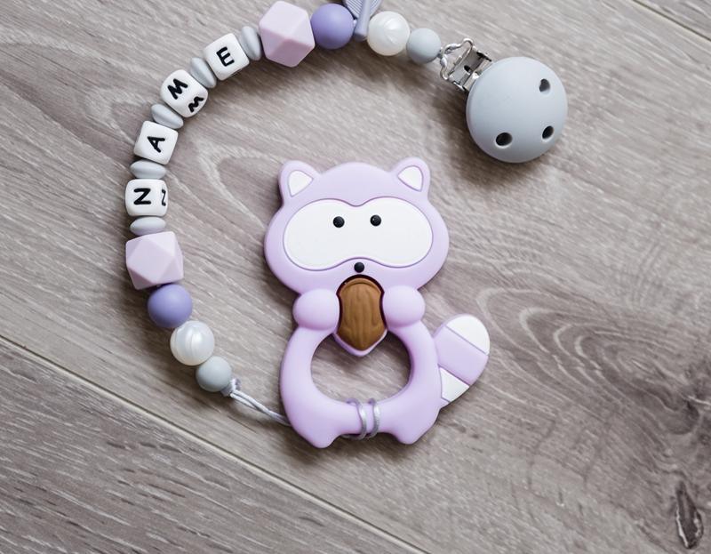 Silicone Baby Teether Toddler Toy, Stroller Accessories For Pacifier Chain Owl Food Grade Toys Baby Teether