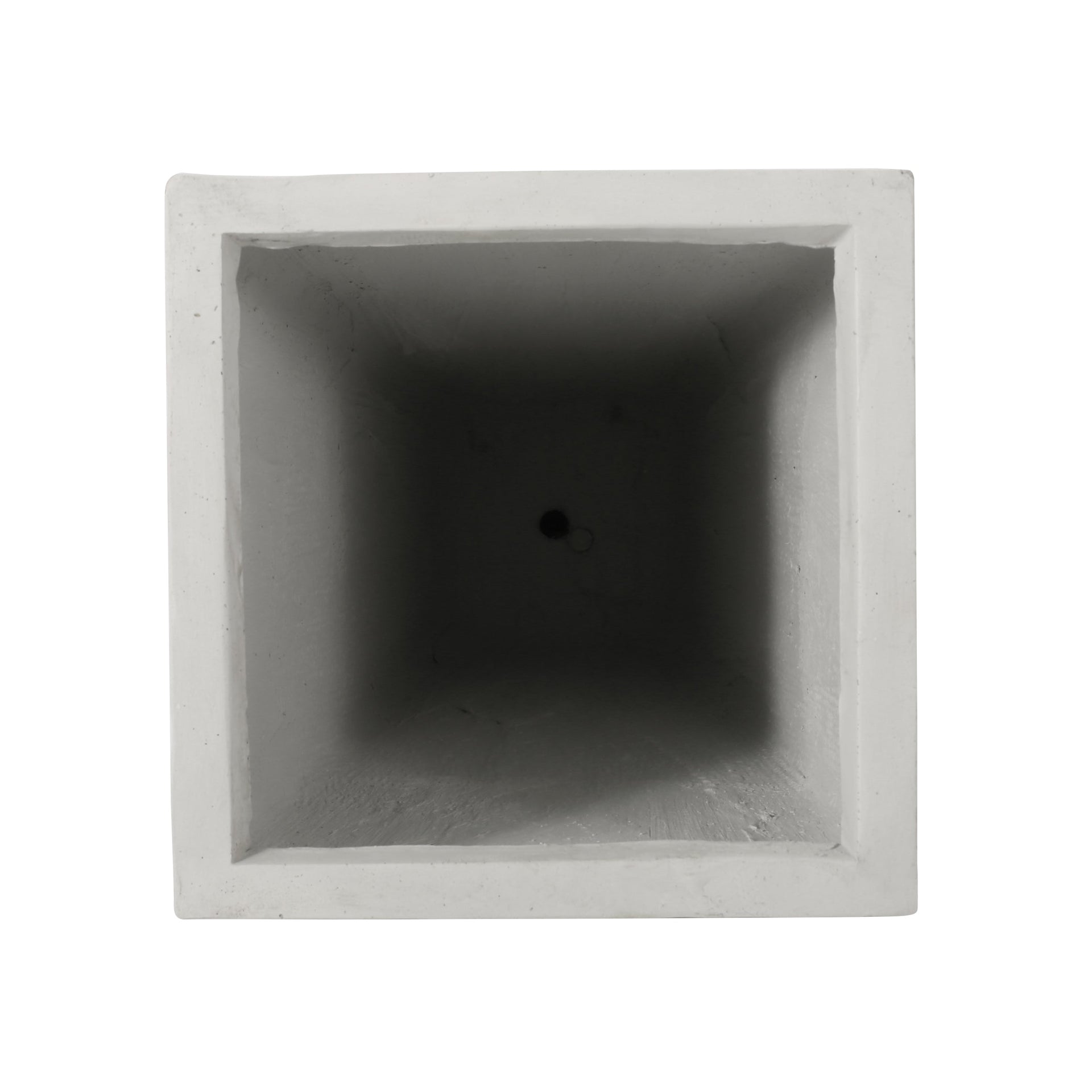 13' x 28.5' Modern Outdoor MGO Cast Stone Planter, White