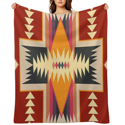 Navajo Design Eight Throw Blanket