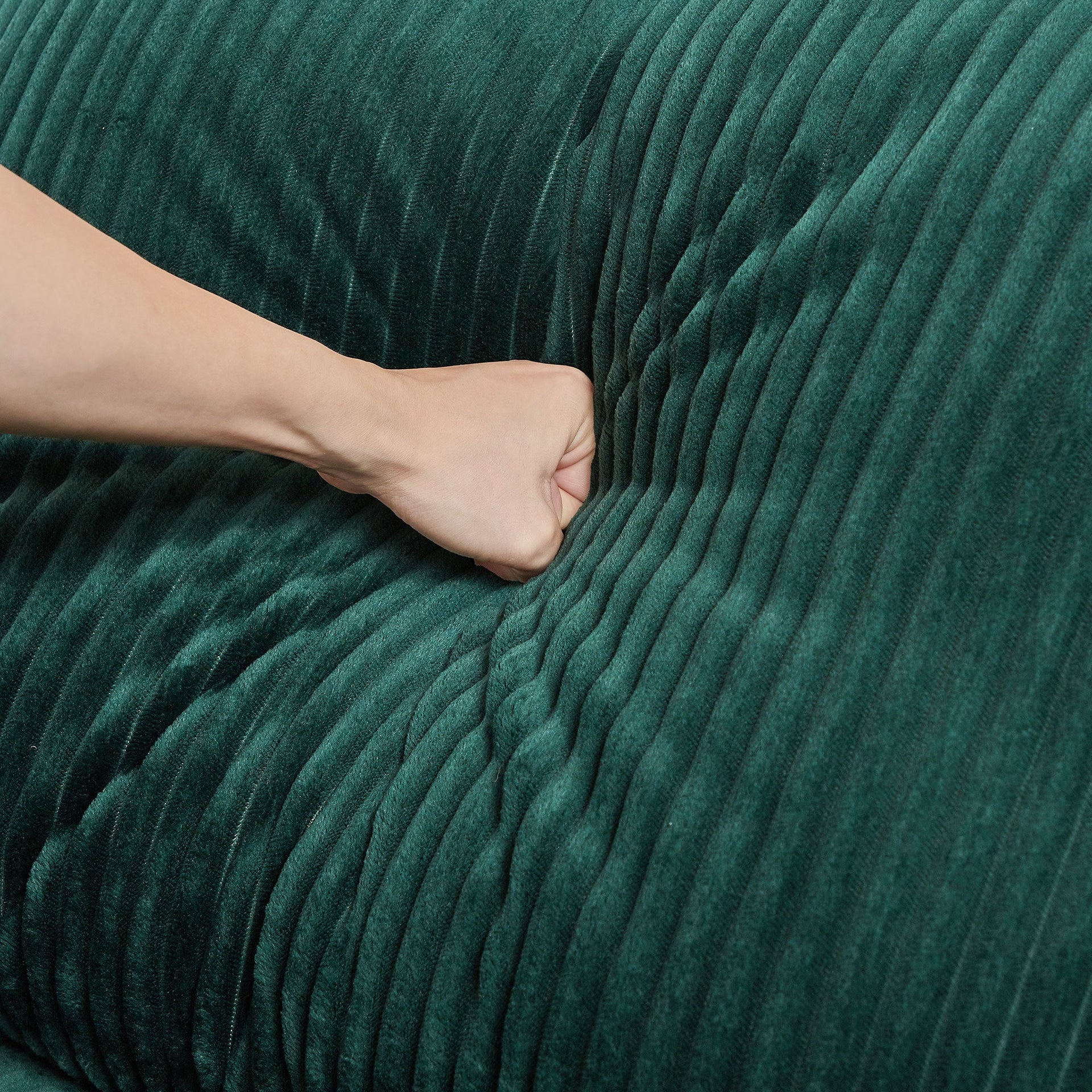 122.04 inch Oversized Sectional Sofa, Modern Couch with Chaise, Comfy Sofa Couch with Left Facing Chaise,Corduroy Sofa Green
