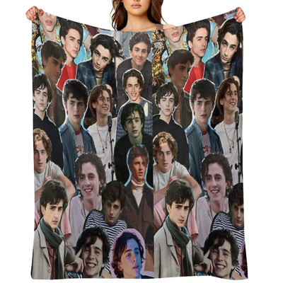 Collage Saint Timothee Chalamet Compact Throw Blanket