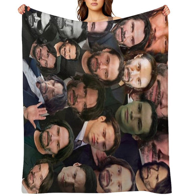 Keanu Reeves Photo Collage Premium Throw Blanket