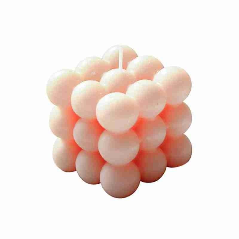 1pc Cube Wax Fragrance Candle Bougie Rose Scented Candles Cute Wax Candles Cube Scented Candle Handmade Decorative Candle Hand Poured Scented Candle Home Decor Candle for Bedroom Aesthetic  Home Geometric Decoration Cube Wax Fragrance Candle