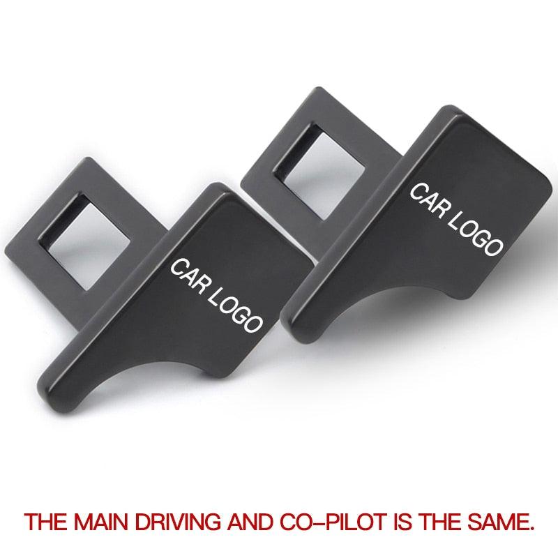 1PC Hidden Zinc Alloy Car Safety Seat Belt Buckle Universal Seat Belt Clips Carbon Fiber Alarm Stoppers Clip Car Accessories Universal Seat Belt Buckle Auto Metal Seat Belts Clip