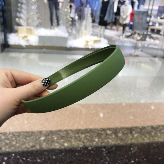 1PC Plastic Fashion Frosted Wide Headband Hair Band Headwear Bezel Hair Accessories For Woman Satin Covered Resin Hairbands Gorgeous Hair Accessories For Women