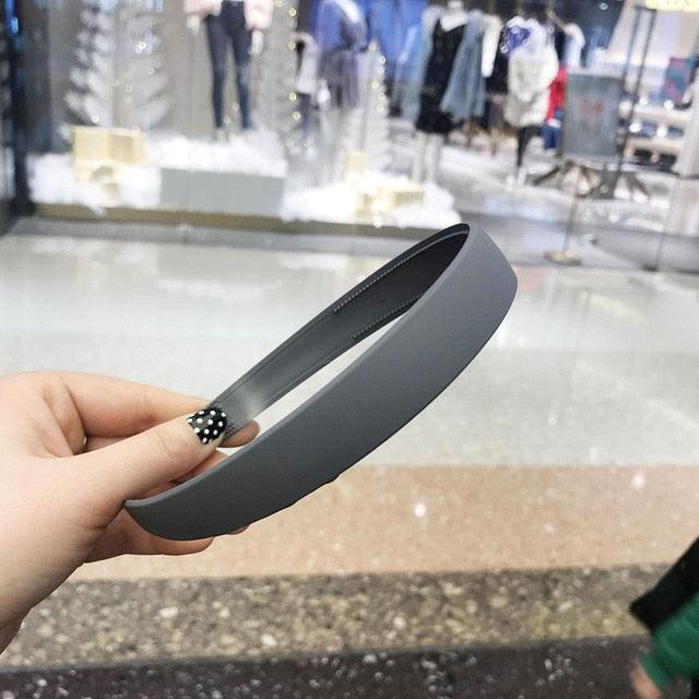 1PC Plastic Fashion Frosted Wide Headband Hair Band Headwear Bezel Hair Accessories For Woman Satin Covered Resin Hairbands Gorgeous Hair Accessories For Women