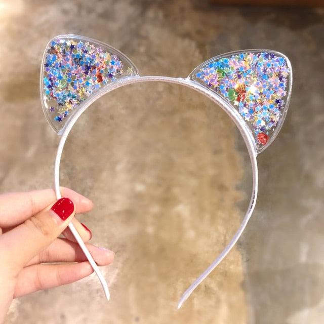 1Pcs Cute Cat Ears Headband Baby Girls Hairband Korean Children Princess Kids Gift Hair Band Props Party Girls Gorgeous Hair Accessories For Women