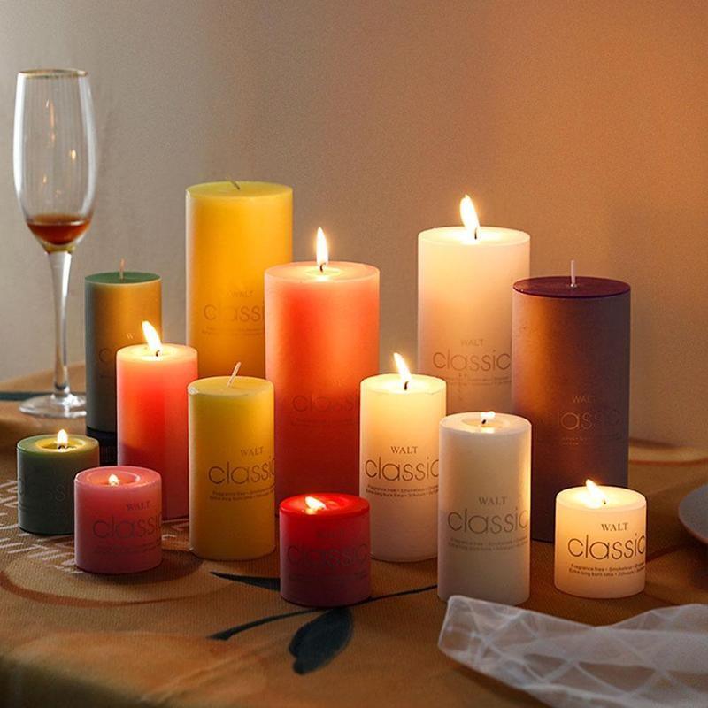 1pcs Scented Candles Craft Pure Soy Wax Wedding Column Wax Gifts Smokeless Fragrant Candle Holiday Candles Winter Scented Soy Candles Fall Candles Decor Aromatherapy Candles